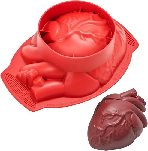 Large silicone heart mold - large,