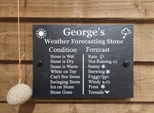 Personalised Funny Weather Forecasting Stone Slate  Ideal Gift Sign 3 Sizes