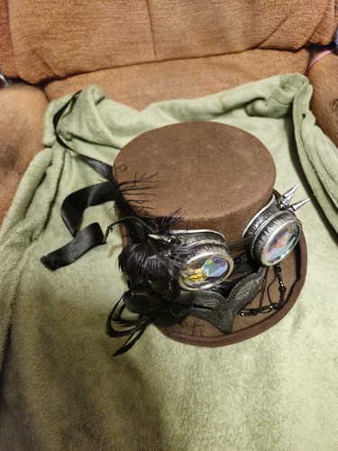 Steampunk brown top hat - brown,