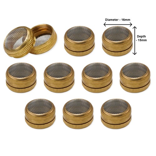 10x small brass steel - 10x, brass/steel