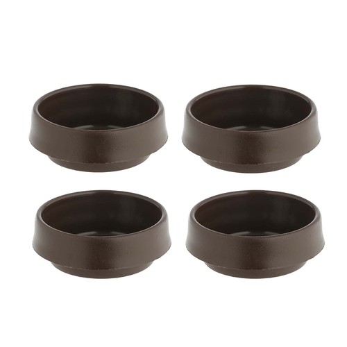Small brown castor cups - 4,