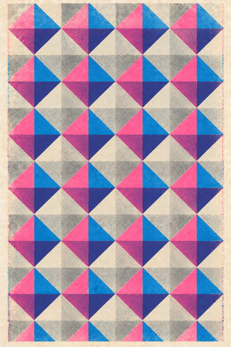 Pink blue geometric - 16.,