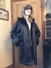REAL NAPPA LEATHER COAT 14 SHEEPSKIN SHEARLING HOOD PARKA FAUX FUR JACKET WINTER