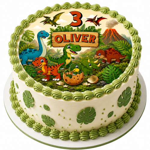 Dinosaur edible cake topper - cake,