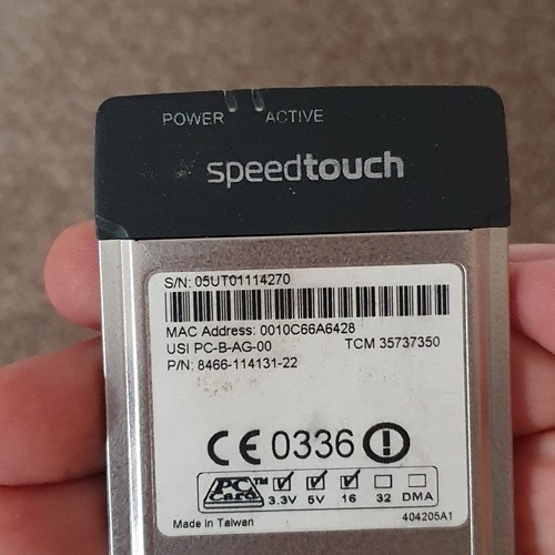 Speedtouch pcmcia 11mbps - speedtouch,