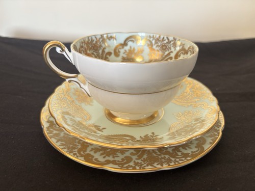 Antique gold and - pale, blue