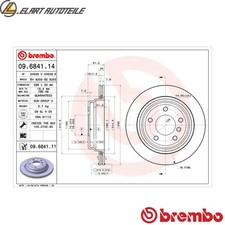 2x BRAKE DISCS 09.6841.11 FOR