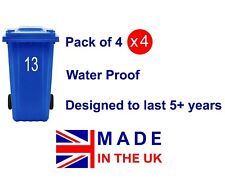 Wheelie Bin Stickers Numbers