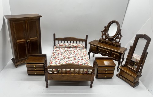 Dolls house furniture double - dolls,