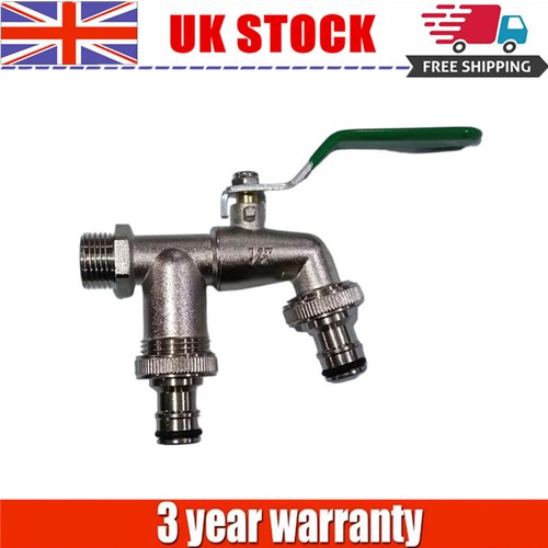 Double garden tap with - tap,