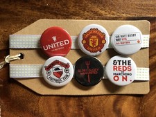 Manchester United FC Man U MUFC Man Utd Football - Button Pin Badge Set