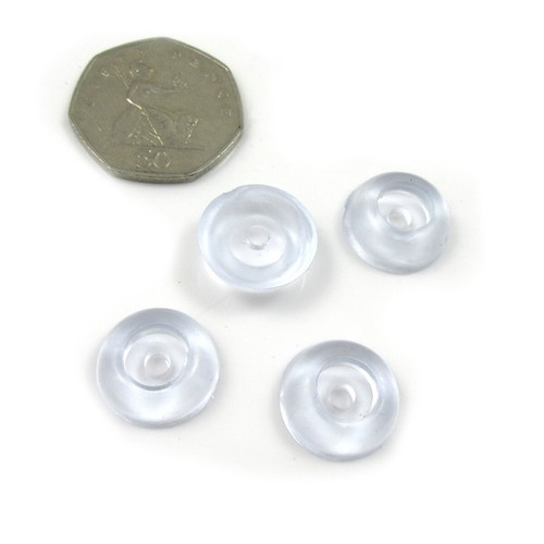 Clear plastic rubber - plastic, feet