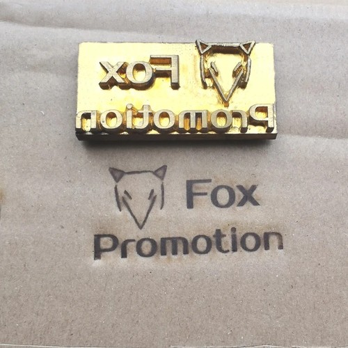 Custom brass stamp logo - brass,