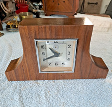vintage wooden mantle clock