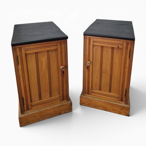 Antique pair victorian bedside - pair,