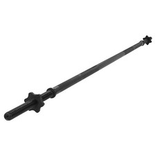 Black 6ft Spinlock Weight Bar with Collars for Standard 1" Plates Gym Barbell