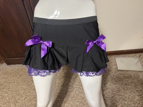 Black coquette goth mini - coquette, skirt