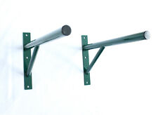 Ironclan Outdoor/Indoor Rustproof Steel Made Fitness Dip Bars Blue Green Black