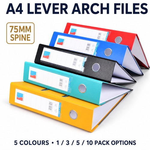 Lever arch files 75mm - lever,