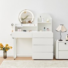 White Dressing Table with LED