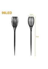2pcs Solar Flickering Torch  96 LED  Dancing Flame Garden Patio 78cm 