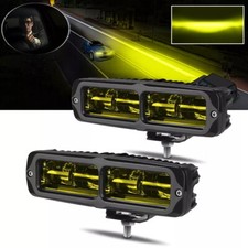 2X 6inch Yellow LED Work Light
