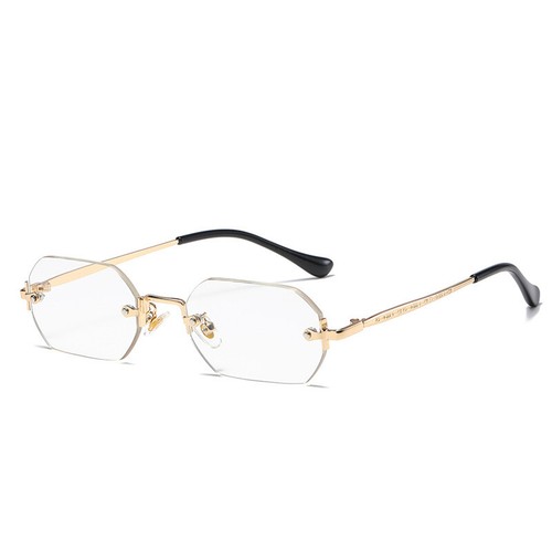Rimless rectangle sunglasses - rimless,