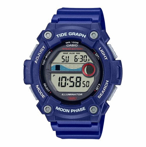 Casio tide graph digital watch - graph,