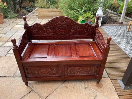 Monk pew bench - bench, storage