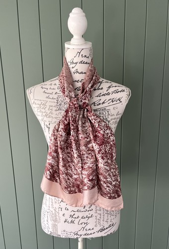 Vintage 100 silk scarf blush - 100%,