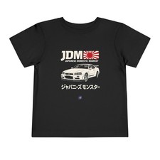 Toddler Skyline R34 GT-R JDM Racing Car Vintage Graphic Tee Kids