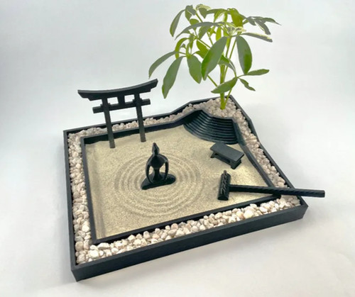 Zen garden desk decor with - garden,