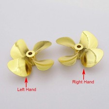 RC Boat Model 55mm 60mm Metal Propeller 4-Blades 4mm Shaft Prop Fr RC Marine ROV