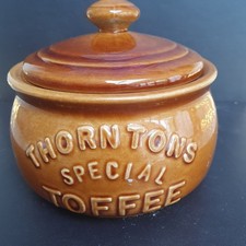 Thornton Toffee Jar  5" Used But Great Condition