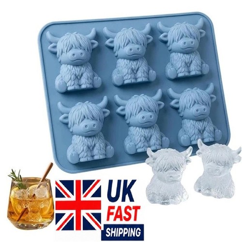 Highland cow ice cube - highland, tray