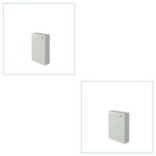 Toilet Cistern Concealed WC Unit Cabinet Back To Wall Housing White Gloss
