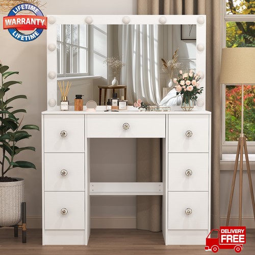 White drawers vanity - 7,
