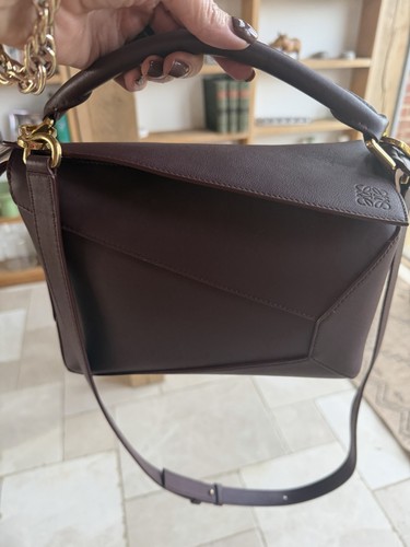 Loewe small puzzle bag dark - small,