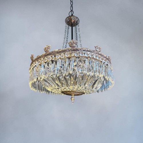 Four light brass and crystal - four,