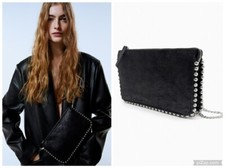 ZARA SS20 STUDDED STUDS BLACK