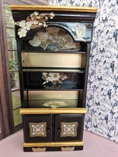 Dolls House Furniture 1.12th chinoiserie Hand Decorated display shelving unit 