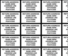 Personalised Self Adhesive Name Return Address Sticky Labels Stickers 