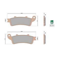 Brake Pads MALOSSI MHR Synt for Honda 400 Fjs Silver Wing 2006-2