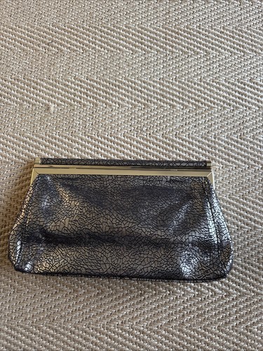 Gold black clutch from - clutch, reiss