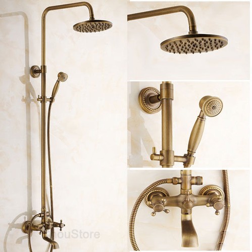 Antique brass rain shower - brass,