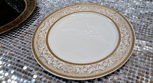 White gloss gold print - 6,