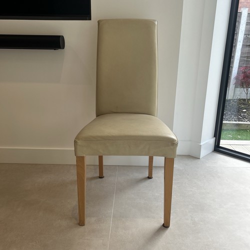 Cream faux leather dining - cream,