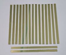 30 pieces, Light Gold Glass Mirror Tiles, Approx 0.5 x 12 cm, 1.8 mm Thick 