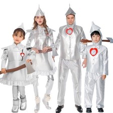 Cosplay The Wonderful Wizard of Oz Tin Man Adult Kids Costumes Halloween Suit
