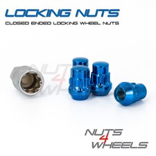 4 x Blue Locking Wheel Nuts M12x1.5 Fits Honda Civic EF EG EK EP FN FD MB